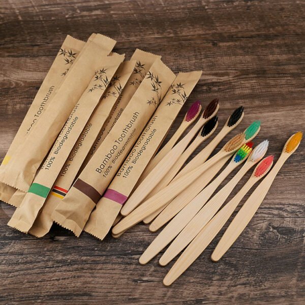 10Pcs Colorful Toothbrush Natural Bamboo Tooth Brush Set Soft Bristle Charcoal Teeth Eco Bamboo Toothbrushes Dental Oral Care - Image 5