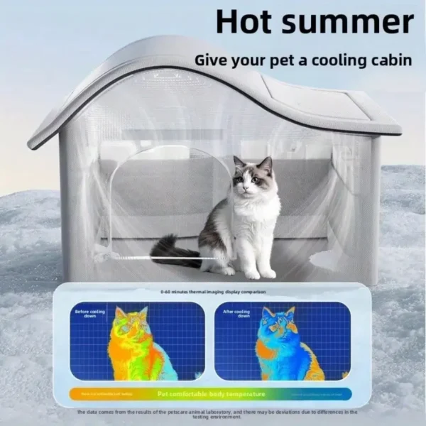 summer small Cat dog Ice House Air Conditioning BED Summer Cooling Tool Nest Dog Dog Four Seasons Pet Ice House - AliExpress - Image 3
