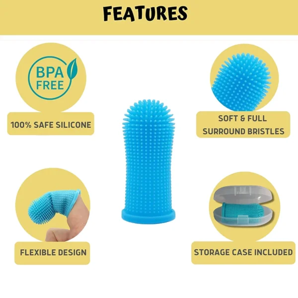 1PC Dog Super Soft Pet Finger Toothbrush Teeth Cleaning Bad Breath Care Nontoxic Silicone Tooth Brush Tool Dog Cat Supplies - AliExpress - Image 3