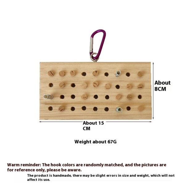 Parrot Toys Training Decompression Hanging Solid Wood Keyboard Toy - Image 4