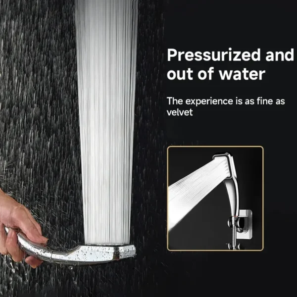 300 Holes Pressurized Showerhead Hand Hold Square Shower Head Water Saving Rainfall Spray Nozzle Bathroom Accessories - Image 4