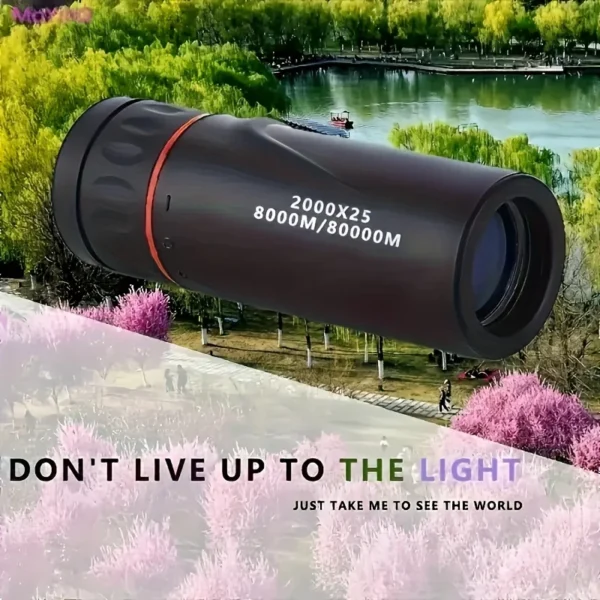 2025 2000X25 HD Monocular Telescope, Compact Portable for Travel, Hiking, Fishing, Camping, Stargazing, Concerts & Bird Watching - Image 3