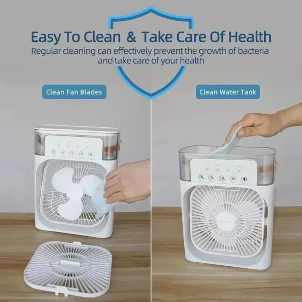3 In 1 New Fan AIr Conditioner Household Small Air Cooler LED Night Light Portable Humidifier Air Adjustment Fan Office Home Fan - AliExpress 6 - Image 6
