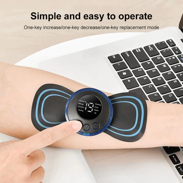 Neck Massager Mini Electric Neck Massage EMS Cervical Back Vertebra Massage Patch 8 Modes Relieve Relax Muscle Fatigue Tools - AliExpress - Image 3