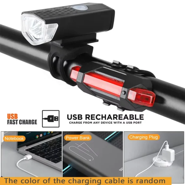 USB Rechargeable Bike Light Front Light Red Taillight Easy to Install 3 Modes Bicycle Accessories for the Bicycle - AliExpress 18 - Image 6