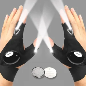 LED Half Finger Glove for Men Women Outdoor Waterproof Night Fishing Bait Cycling Running Flashlight Durable Fingerless Gloves - AliExpress 18