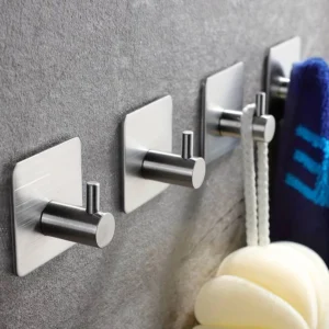 Modern style stainless steel adhesive hooks for bathroom room kitchen clothes hats clutter storage - AliExpress 13