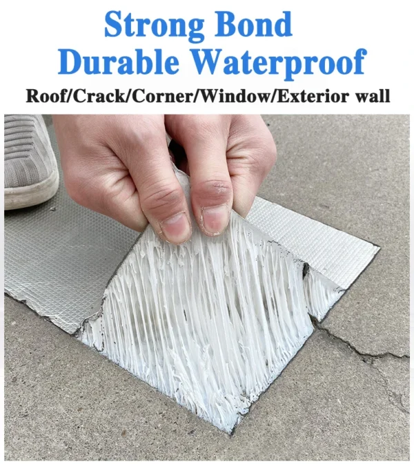 Waterproof Tape High Temperature Resistance Aluminum Foil Thicken Butyl Tape Wall Pool Roof Crack Duct Repair Sealed Self Tape - AliExpress 13 - Image 2