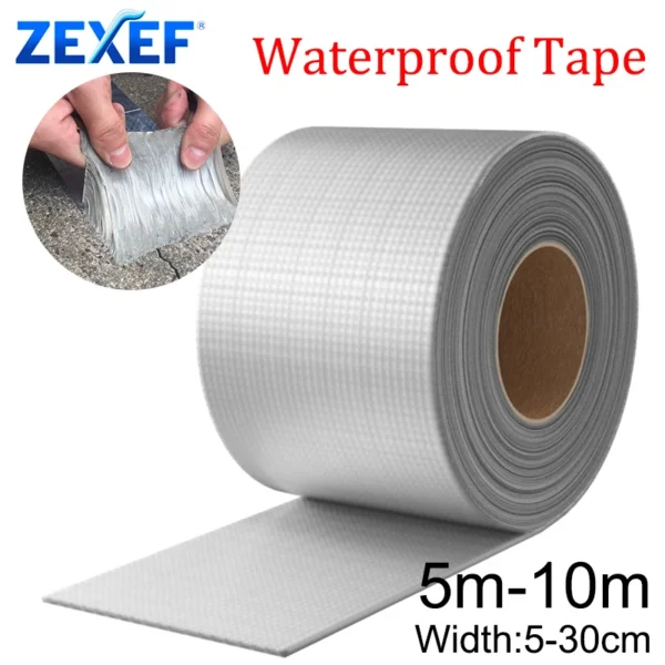 Waterproof Tape High Temperature Resistance Aluminum Foil Thicken Butyl Tape Wall Pool Roof Crack Duct Repair Sealed Self Tape - AliExpress 13