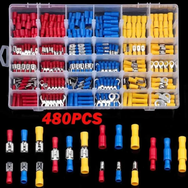 102/280/300/480PCS Wire Connector Kit Male Female Insulated Terminals Cold Crimp Terminals Assorted Crimp Terminals Spade - AliExpress 13 - Image 3