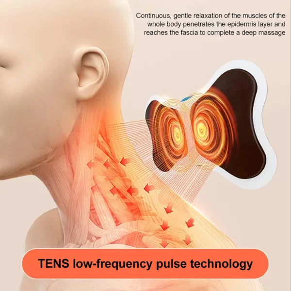 Neck Massager Mini Electric Neck Massage EMS Cervical Back Vertebra Massage Patch 8 Modes Relieve Relax Muscle Fatigue Tools - AliExpress - Image 2