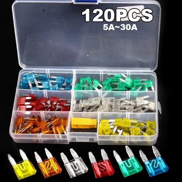Fuse boxes come in various specifications, with 60 and 120PCS not having medium fuses, while 60PCS are packaged in bags - AliExpress 13 - Image 4