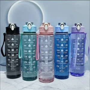 800ml/27oz Large Capacity Sports Water Bottle Leak Proof Plastic Drinking Cup With Time Scale Suitable For Travel Fitness Sports - AliExpress 18