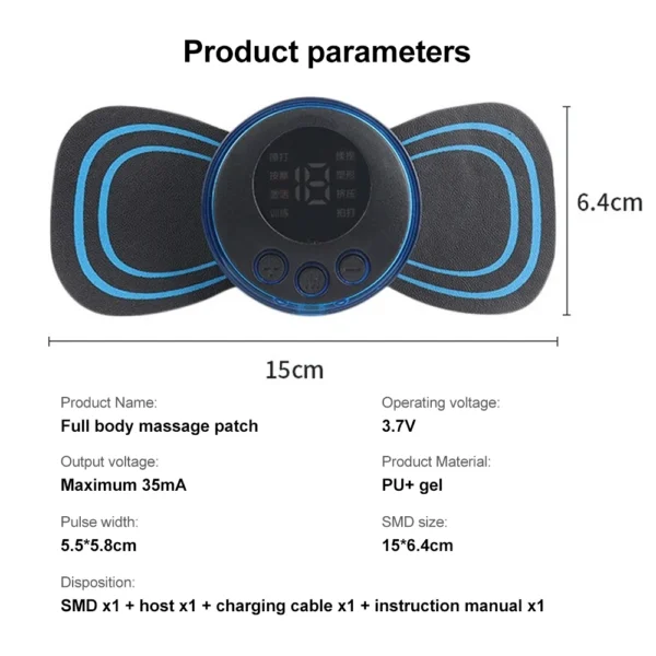 Neck Massager Mini Electric Neck Massage EMS Cervical Back Vertebra Massage Patch 8 Modes Relieve Relax Muscle Fatigue Tools - AliExpress - Image 6