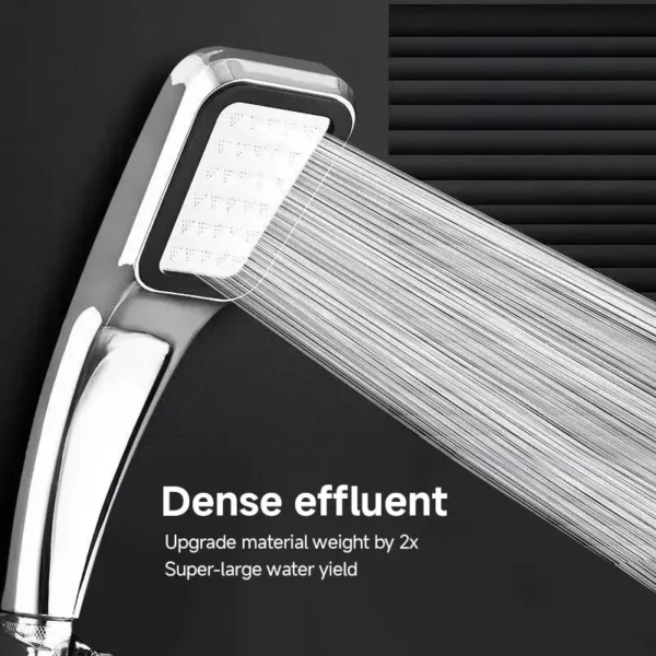 300 Holes Pressurized Showerhead Hand Hold Square Shower Head Water Saving Rainfall Spray Nozzle Bathroom Accessories - Image 3