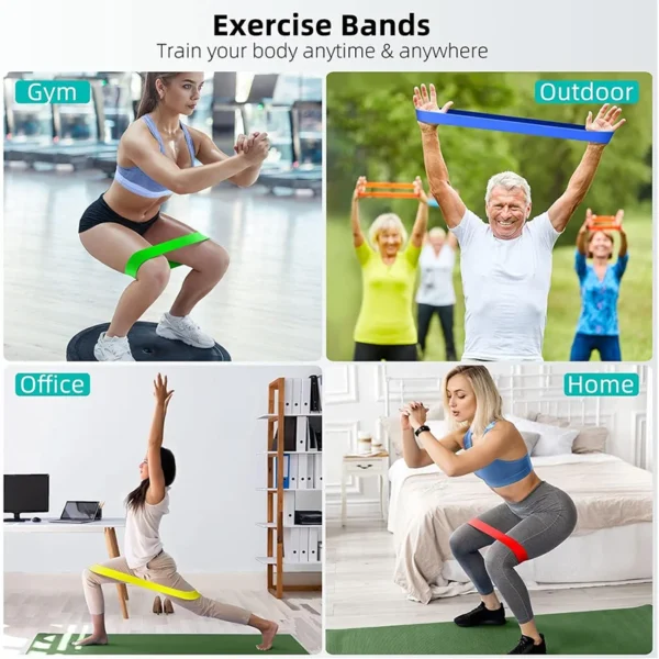 Different Resistance Bands Yoga Band Fitness Exercise Training Hip Tension Band Leg Squat Dance Elastic Loop Stretch Band - AliExpress - Image 5