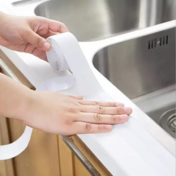 Shower Bath Sealing Tape Strips PVC Self Adhesive Waterproof Wall Sticker for Bathroom Kitchen Seal Caulk Strip Sink Mold Proof - AliExpress 13 - Image 4