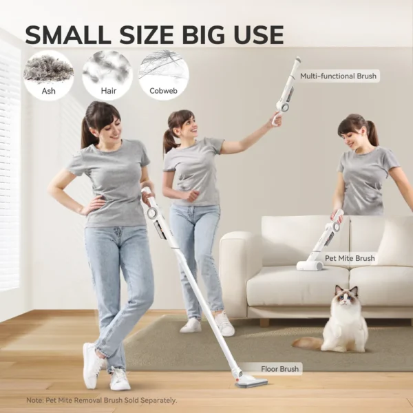 Cordless Handheld Vacuum Cleaner Multi-Function Brushless Cleaner Suitable for Pet Hair, Household & Car, Lightweight,White - AliExpress 6