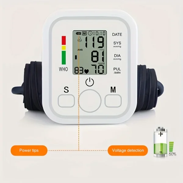 Medical Arm Blood Pressure Monitor gauge Playback Sphygmomanometer For Elderly Accurate Measurement digital tensiometers - Image 6