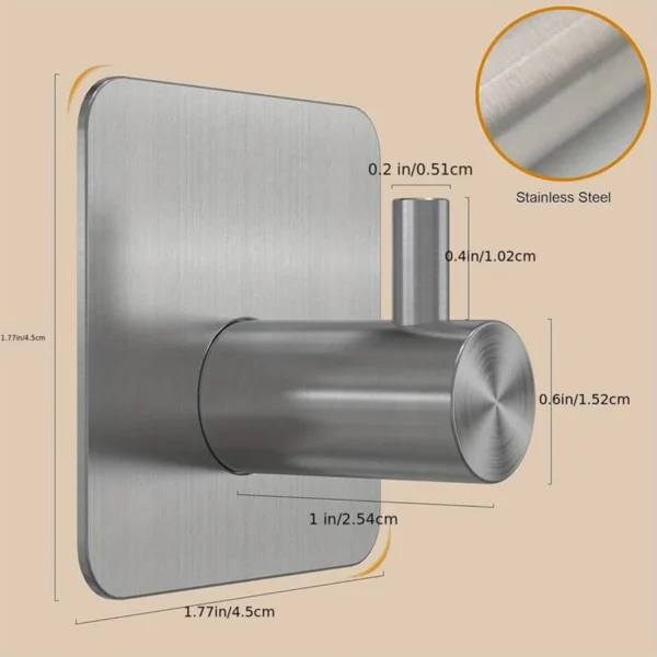 Modern style stainless steel adhesive hooks for bathroom room kitchen clothes hats clutter storage - AliExpress 13 - Image 2